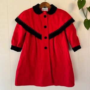 Rothschild Red and Black Kids Pea Coat